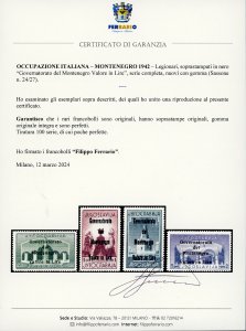 MONTENEGRO 1941 - Legionari, ... 