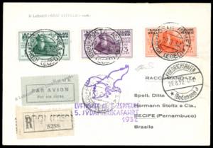 EGEO POSTA AEREA 1932 - 1 lira, 3 lire e 5 ... 