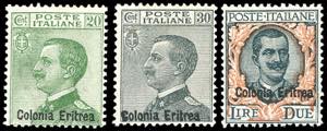 1925 - Soprastampati Colonia Eritrea ... 