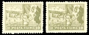 1919 - 10 cor. Posta Fiume, un esemplare ... 