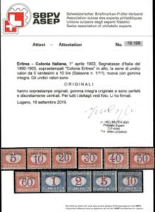 SEGNATASSE 1903 - Soprastampati in ... 