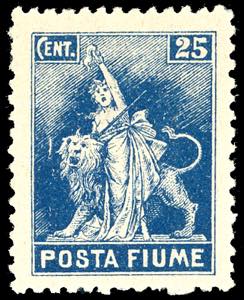 1919 - 25 cent. Posta Fiume, non emesso ... 
