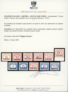 SEGNATASSE 1920/26 - Soprastampati ... 