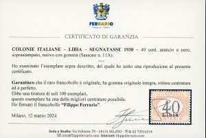 SEGNATASSE 1930 - 40 cent. arancio ... 