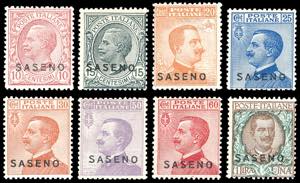 1923 - Soprastampati, serie completa (1/8), ... 