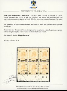 1916 - 5 cent. su 50 cent. su 5 ... 