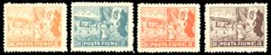 1919 - 1 cor., 2 cor., 3 cor. e 5 cor. Posta ... 