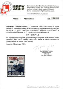 SERVIZIO AEREO 1934 - 25 cent. ... 