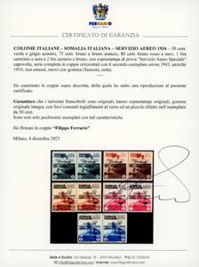 SERVIZIO AEREO 1934 - 50 cent., 75 ... 