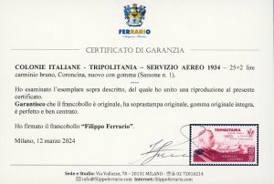 SERVIZIO AEREO 1934 - 25 + 2 lire ... 