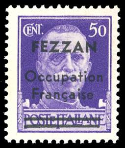 OCCUPAZIONE FRANCESE FEZZAN 1943 - 50 cent. ... 