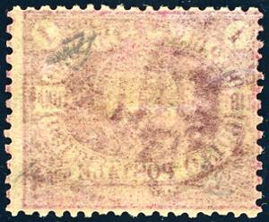 1892 - 1 lira carminio su giallo ... 