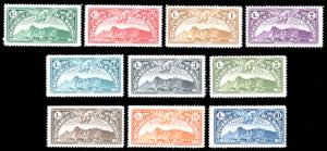 1931 - Veduta, serie completa (1/10), gomma ... 