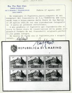1951 - 500 lire Veduta, foglietto ... 