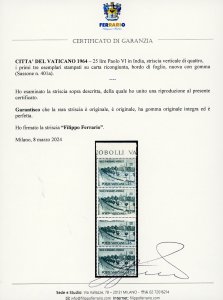 1964 - 25 lire Paolo VI in India, ... 