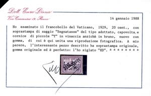 1929 - 20 cent., soprastampa ... 