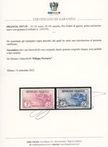 FRANCIA 1917/19 - Orfanelli, serie ... 