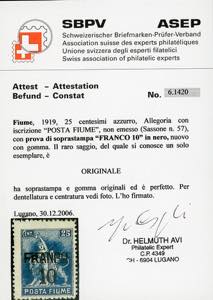 1919/20 - 10 cent. su 25 cent. ... 