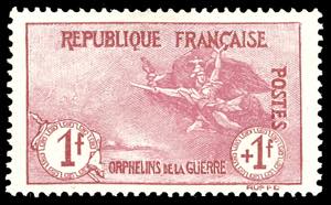 FRANCIA 1917/19 - 1 + 1 fr. Orfanelli (154), ... 
