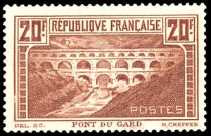 FRANCIA 1929 - 20 fr. Pont du Gard, II tipo, ... 