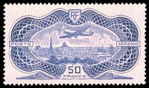 FRANCIA POSTA AEREA 1936 - 50 fr. Burelè ... 