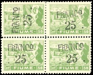 1919/20 - 25 cent. su 50 cent. soprastampato ... 