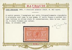 GRAN BRETAGNA 1882 - 5 £ Regina ... 