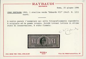 GRAN BRETAGNA 1902 - 1 £ Edoardo ... 