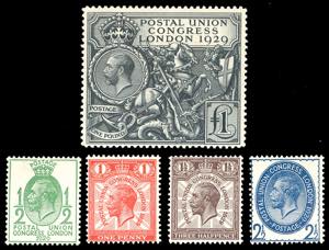 GRAN BRETAGNA 1929 - UPU, serie completa con ... 