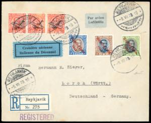 ISLANDA POSTA AEREA 1933 - Soprastampati per ... 