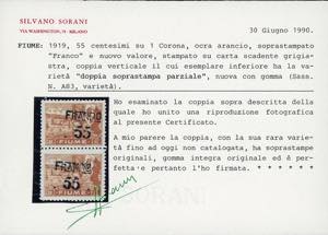 1919/20 - 55 cent. su 1 cor. ... 