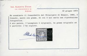 MONACO 1885 - 5 f. Carlo III (10), ... 