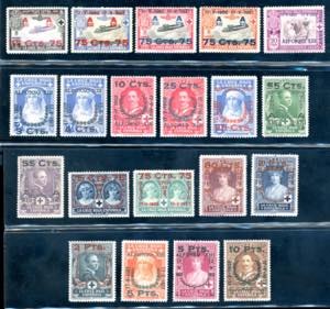 SPAGNA 1927 - Alfonso XIII, soprastampati ... 