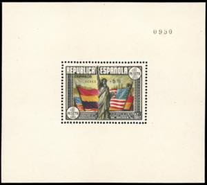 SPAGNA FOGLIETTI POSTA AEREA 1938 - + 5 p. ... 