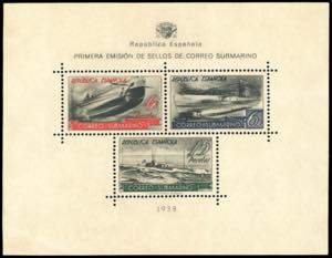 SPAGNA FOGLIETTI 1938 - Sottomarini, ... 