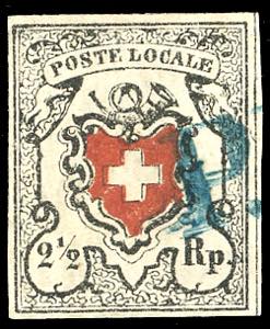 SVIZZERA POSTE FEDERALI 1850 - 2 1/2 rp. ... 