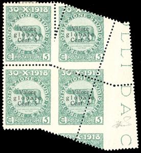 1919 - 5 cent. su 5 cent. soprastampato ... 