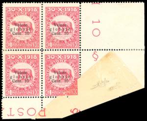 1919 - 10 cent. su 10 cent. soprastampato ... 