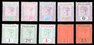 BRITISH COLONIES-ZULULAND 1894/96 - Regina ... 