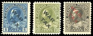 CANADA 1915 - Soprastampati War Tax, serie ... 
