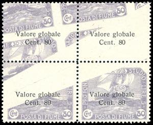 1919 - 80 cent. su 80 cent. lilla ... 