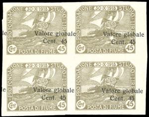 1919 - 45 cent. su 45 cent. soprastampato ... 