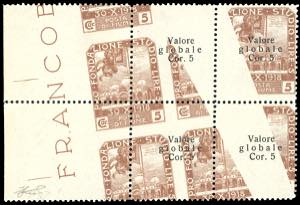 1819 - 5 cor. su 5 cor. soprastampato ... 