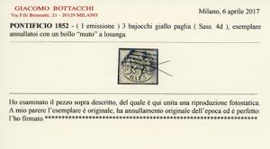 STATO PONTIFICIO 1852 - 3 baj, ... 