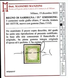 SARDEGNA 1855/1861 - Bellinsieme ... 