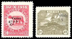 1920 - 20 cent. su 20 cent. e 45 cent. su 45 ... 