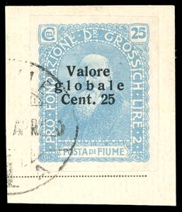 1920 - 25 cent. su 25 cent. celeste latteo ... 