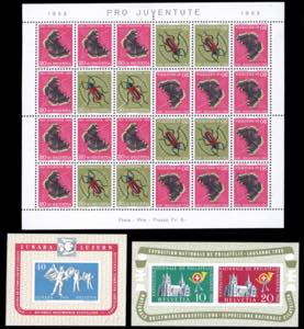 SVIZZERA FOGLIETTI 1951/55 - Lunaba, Pro ... 