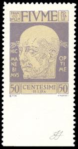 1920 - 50 cent. DAnnunzio, non dentellato ... 