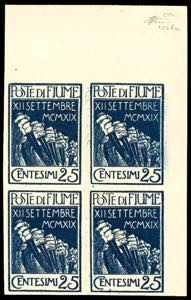 1920 - 25 cent. indaco Legionari, non ... 